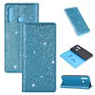 For Huawei P Smart+ 2019 Ultrathin Glitter Magnetic Horizontal Flip Leather Case with Holder & Card Slots(Sky Blue) - 1