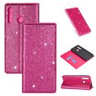 For Huawei P Smart+ 2019 Ultrathin Glitter Magnetic Horizontal Flip Leather Case with Holder & Card Slots(Rose Red) - 1