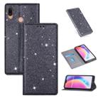 For Huawei P20 Lite Ultrathin Glitter Magnetic Horizontal Flip Leather Case with Holder & Card Slots(Gray) - 1