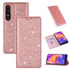 For Huawei P20 Pro Ultrathin Glitter Magnetic Horizontal Flip Leather Case with Holder & Card Slots(Rose Gold) - 1