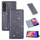 For Huawei P20 Pro Ultrathin Glitter Magnetic Horizontal Flip Leather Case with Holder & Card Slots(Gray) - 1