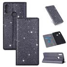 For Huawei Y7 (2019) Ultrathin Glitter Magnetic Horizontal Flip Leather Case with Holder & Card Slots(Gray) - 1