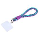 Universal Phone Four Strand Short Lanyard(Purple Blue) - 1