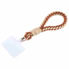 Universal Phone Four Strand Short Lanyard(Beige Brown) - 1