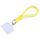 Universal Phone Four Strand Short Lanyard(Yellow White) - 1