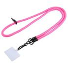 Universal Phone Solid Color Long Lanyard(Rose Red) - 1
