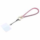 Universal Phone Flash Diamond Short Lanyard(Rose Red) - 1