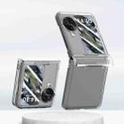 For OPPO Find N3 Flip PC Skin Feel Integrated Foldable Mid Shaft Phone Case(Transparent) - 1