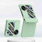 For OPPO Find N3 Flip PC Skin Feel Integrated Foldable Mid Shaft Phone Case(Mint Green) - 1