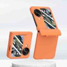 For OPPO Find N3 Flip PC Skin Feel Integrated Foldable Mid Shaft Phone Case(Orange) - 1