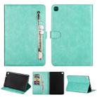 For Samsung Galaxy Tab A8 P200 Tablet Fashion Calf Texture Zipper Horizontal Flip Leather Case with Stand & Card Slots & Wallet & Wake-up / Sleep Function(Green) - 1