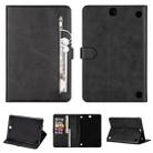 For Samsung Galaxy Tab A9.7 T550 Tablet Fashion Calf Texture Zipper Horizontal Flip Leather Case with Stand & Card Slots & Wallet & Wake-up / Sleep Function(Black) - 1