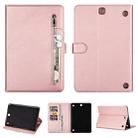 For Samsung Galaxy Tab A9.7 T550 Tablet Fashion Calf Texture Zipper Horizontal Flip Leather Case with Stand & Card Slots & Wallet & Wake-up / Sleep Function(Rose Gold) - 1