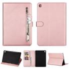 For Samsung Galaxy Tab S5e T720 / T725 Tablet Fashion Calf Texture Zipper Horizontal Flip Leather Case with Stand & Card Slots & Wallet & Wake-up / Sleep Function(Rose Gold) - 1