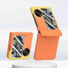 For OPPO Find N3 Flip PC Skin Feel Integrated Foldable Mid Shaft Phone Case(Orange Yellow) - 1