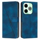 For Infinix Hot 40i Dream Triangle Leather Phone Case with Long  Lanyard(Blue) - 1