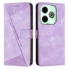 For Infinix Hot 40i Dream Triangle Leather Phone Case with Long  Lanyard(Purple) - 1