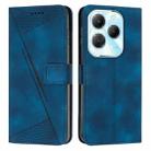 For Infinix Hot 40 / 40 Pro Dream Triangle Leather Phone Case with Long  Lanyard(Blue) - 1