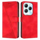 For Infinix Hot 40 / 40 Pro Dream Triangle Leather Phone Case with Long  Lanyard(Red) - 1