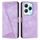 For Infinix Hot 40 / 40 Pro Dream Triangle Leather Phone Case with Long  Lanyard(Purple) - 1