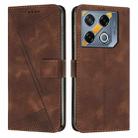 For Infinix GT 20 Pro Dream Triangle Leather Phone Case with Long  Lanyard(Brown) - 1
