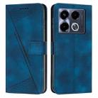 For Infinix Note 40 5G Dream Triangle Leather Phone Case with Long  Lanyard(Blue) - 1