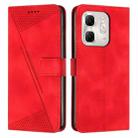 For Infinix Hot 50i Dream Triangle Leather Phone Case with Long  Lanyard(Red) - 1