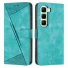 For Infinix Hot 50 Pro+ 4G Dream Triangle Leather Phone Case with Long  Lanyard(Green) - 1