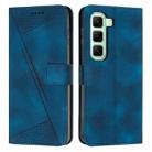 For Infinix Hot 50 Pro 4G Dream Triangle Leather Phone Case with Long  Lanyard(Blue) - 1