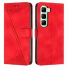 For Infinix Hot 50 Pro 4G Dream Triangle Leather Phone Case with Long  Lanyard(Red) - 1