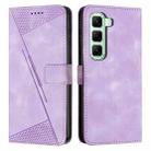 For Infinix Hot 50 Pro 4G Dream Triangle Leather Phone Case with Long  Lanyard(Purple) - 1