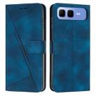 For Infinix Smart 10 Plus 4G Dream Triangle Leather Phone Case with Lanyard(Blue) - 1