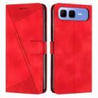 For Infinix Smart 10 Plus 4G Dream Triangle Leather Phone Case with Lanyard(Red) - 1