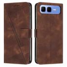 For Infinix Smart 10 Plus 4G Dream Triangle Leather Phone Case with Lanyard(Brown) - 1