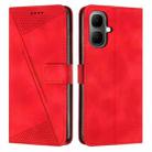 For Infinix Smart 10 4G / Tecno Pop 10 Dream Triangle Leather Phone Case with Lanyard(Red) - 1