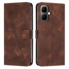 For Infinix Smart 10 4G / Tecno Pop 10 Dream Triangle Leather Phone Case with Lanyard(Brown) - 1