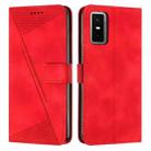 For Infinix GT 30 Pro Dream Triangle Leather Phone Case with Lanyard(Red) - 1