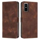 For Infinix GT 30 Pro Dream Triangle Leather Phone Case with Lanyard(Brown) - 1