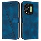 For itel P55 5G Dream Triangle Leather Phone Case with Long  Lanyard(Blue) - 1