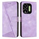 For itel P55 5G Dream Triangle Leather Phone Case with Long  Lanyard(Purple) - 1