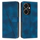 For itel P55+ Dream Triangle Leather Phone Case with Long  Lanyard(Blue) - 1