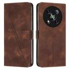 For itel RS4 Dream Triangle Leather Phone Case with Long  Lanyard(Brown) - 1