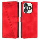 For itel A50 Dream Triangle Leather Phone Case with Long  Lanyard(Red) - 1