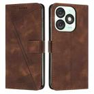 For itel A50 Dream Triangle Leather Phone Case with Long  Lanyard(Brown) - 1