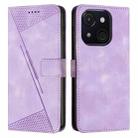 For itel A50C Dream Triangle Leather Phone Case with Long  Lanyard(Purple) - 1