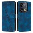 For itel P65 Dream Triangle Leather Phone Case with Long  Lanyard(Blue) - 1