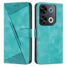 For itel P65 Dream Triangle Leather Phone Case with Long  Lanyard(Green) - 1