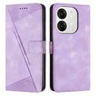 For itel A80 Dream Triangle Leather Phone Case with Long  Lanyard(Purple) - 1