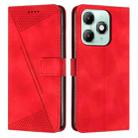 For itel A90 4G Dream Triangle Leather Phone Case with Lanyard(Red) - 1