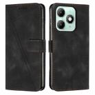 For itel A90 4G Dream Triangle Leather Phone Case with Lanyard(Black) - 1